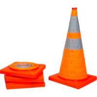Collapsible Traffic Cone, 28" H, Orange SHA820 | NTL Industrial