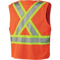 6935 Pioneer&reg; Tear-Away Vest with Mesh Back, High Visibility Orange, X-Small, Polyester NTL Industrial