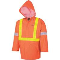 R85 Ensemble imperm&eacute;able de s&eacute;curit&eacute; 3 pi&egrave;ces ignifuge Element FR, PVC, Petit, Orange haute visibilit&eacute; NTL Industrial