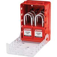 Ultra Compact Group Lockout Box with Nylon Safety Lockout Padlocks, Red NTL Industrial