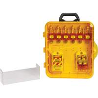 Lockout Station with Keyed Alike Nylon Safety Lockout Padlocks, Plastic Padlocks, 6 Padlock Capacity, Padlocks Included NTL Industrial