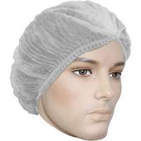 Cova-Cap Pleated Bouffant Cap, Polypropylene, 21", White NTL Industrial