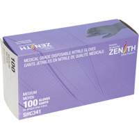 Medical Grade Disposable Gloves, Medium, Nitrile, 6-mil, Powder-Free, Black, Class 2 NTL Industrial