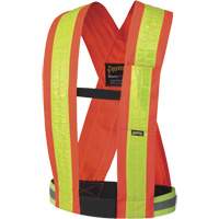 5593 Safety Sash, High Visibility Orange, Yellow Reflective Colour, One Size NTL Industrial