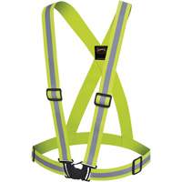 5497 Safety Sash, High Visibility Lime-Yellow, Silver Reflective Colour, One Size NTL Industrial