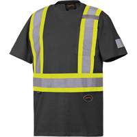6976 Safety T-Shirt, Cotton, Small, Black NTL Industrial