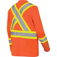 6981 Long-Sleeved Safety Shirt, Cotton, Small, High Visibility Orange NTL Industrial