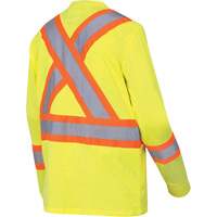 6982 Long-Sleeved Safety Shirt, Cotton, Small, High Visibility Lime-Yellow NTL Industrial