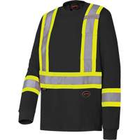 6983 Long-Sleeved Safety Shirt, Cotton, X-Small, Black NTL Industrial