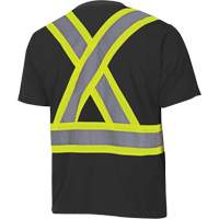 6992 Bird's-Eye Safety Shirt, Polyester, X-Small, Black NTL Industrial