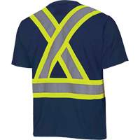 6992N Bird's-Eye Safety Shirt, Polyester, X-Small, Navy Blue NTL Industrial