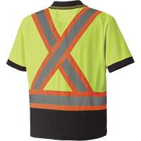 6987 Bird's-Eye Safety Polo Shirt, Polyester, X-Small, High Visibility Lime-Yellow NTL Industrial