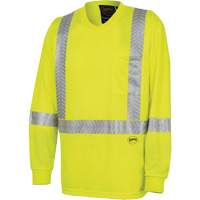 6905A Ultra-Cool Ultra-Breathable Long-Sleeved Safety Shirt, X-Small, High Visibility Lime-Yellow NTL Industrial