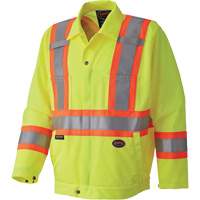 5999J Traffic Safety Jacket, Polyester, High Visibility Lime-Yellow, X-Small NTL Industrial