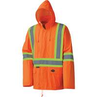 5598 Lightweight Waterproof Rain Suit, Polyester/PVC, Small, High Visibility Orange NTL Industrial