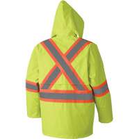 5609 210D Waterproof Rain Suit, Polyester/PVC, X-Small, High Visibility Lime-Yellow NTL Industrial