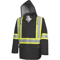 5628BK The Rock 300D Waterproof Safety Jacket, Polyester, Black, Small NTL Industrial