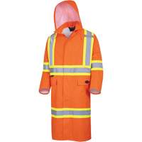 5630 The Rock 300D Waterproof Long Coat, Polyester, Small, High Visibility Orange NTL Industrial