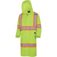 5631 The Rock 300D Waterproof Long Coat, Polyester, Small, High Visibility Lime-Yellow NTL Industrial