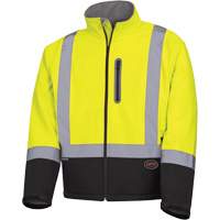 5689 Mechanical-Strength Softshell Safety Jacket, Black/High Visibility Lime-Yellow, Small NTL Industrial