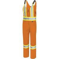 6617T Overalls, Polyester, 40, High Visibility Orange NTL Industrial