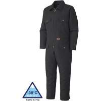 520A Quilted Duck Coveralls, Men's, Black, Size Small NTL Industrial