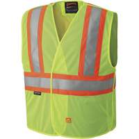 6916A Flame Resistant Safety Vest, High Visibility Lime-Yellow, Medium/Small, Polyester NTL Industrial