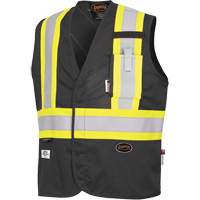 7729 FR-Tech&reg; Flame-Resistant Arc Safety Vest, Small, Black, 10 cal/cm² NTL Industrial