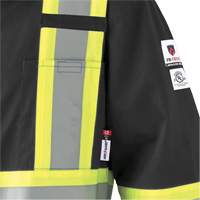7702BKT FR-Tech&reg; Arc-Rated Coverall, Size 40 (Tall), Black, 10 cal/cm² NTL Industrial