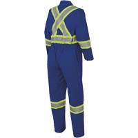 7706 FR-Tech&reg; Flame-Resistant Coverall with Leg Zippers, Size 36, Royal Blue, 9.7 cal/cm² NTL Industrial