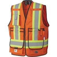 7732 FR-Tech&reg; Flame-Resistant Arc Surveyor's Vest, Small, High Visibility Orange, 9.7 cal/cm² NTL Industrial