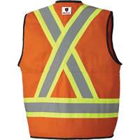 7732 FR-Tech&reg; Flame-Resistant Arc Surveyor's Vest, Small, High Visibility Orange, 9.7 cal/cm² NTL Industrial