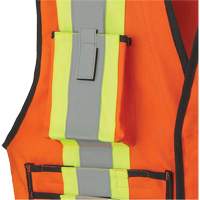 7732 FR-Tech&reg; Flame-Resistant Arc Surveyor's Vest, Small, High Visibility Orange, 9.7 cal/cm² NTL Industrial