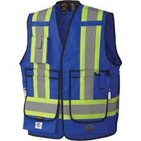 7733 FR-Tech&reg; Flame-Resistant Arc Surveyor's Vest, Small, Royal Blue, 9.7 cal/cm² NTL Industrial