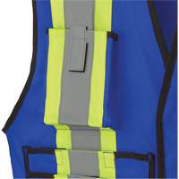 7733 FR-Tech&reg; Flame-Resistant Arc Surveyor's Vest, Small, Royal Blue, 9.7 cal/cm² NTL Industrial