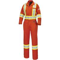 7702W FR-Tech&reg; Women's FR/Arc-Rated Coveralls, Size X-Small, High Visibility Orange, 10 cal/cm² NTL Industrial