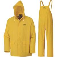 3-Piece Rain Suit, Polyester/PVC, 6X-Large, Yellow SHE381 | NTL Industrial