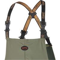 D7020 Dry King&reg; Stretch Bib Pants, X-Small, Polyurethane, Green NTL Industrial