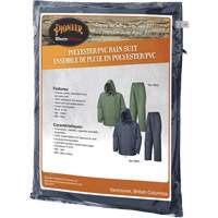 Rain Suit, Polyester/PVC, Small, Green SHE424 | NTL Industrial