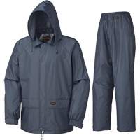 Rain Suit, Polyester/PVC, Small, Navy Blue SHE431 | NTL Industrial