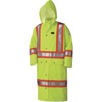 5897 Manteau long imperm&eacute;able et ignifuge, Grand, Jaune lime haute visibilit&eacute; NTL Industrial