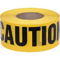 Caution Tape, English, 3" W x 1000' L, 1.5 mils, Black on Yellow SHE798 | NTL Industrial