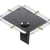 Square Ultra-Drain Guard&reg; Catch Basin Insert with Overflow Port, Oil & Sediment, 16" - 28" L x 20" - 36" W NTL Industrial
