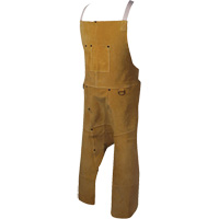Caiman&reg; Boarhide Apron, Split-Leg Bib, 42" L, Brown NTL Industrial
