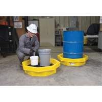 Ultra-Drum Tray&reg; with Grating, 32" L x 32" W x 8.1" H, 21.1 US gal. Spill Capacity NTL Industrial
