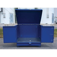 Palette de d&eacute;versement en acier avec couvercle rigide S-4 Ultra, 61" lo x 54,4" la x 52" h, Capacit&eacute; de charge 4700 lb NTL Industrial