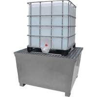 Ultra-IBC Spill Pallet en acier, Capacit&eacute; de d&eacute;versement 370 gal. US, 57,6" x 34,7" x 56,9" NTL Industrial