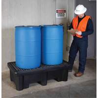 Ultra-Spill Pallet mod&egrave;le &eacute;conomique, 2 barils, Capacit&eacute; de d&eacute;versement 66 gal. US, 53" x 29" x 16,5" NTL Industrial