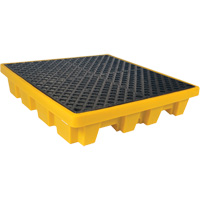 Ultra-Spill Pallet emboitable, 4 barils, Capacit&eacute; de d&eacute;versement 66 gal. US, 51" x 51" x 10" NTL Industrial
