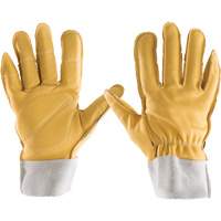 Gants tout cuir, 7/Petit, Paume en Cuir fleur, Poignet &eacute;lastique NTL Industrial
